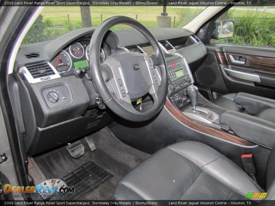 Ebony/Ebony Interior - 2009 Land Rover Range Rover Sport Supercharged Photo #12
