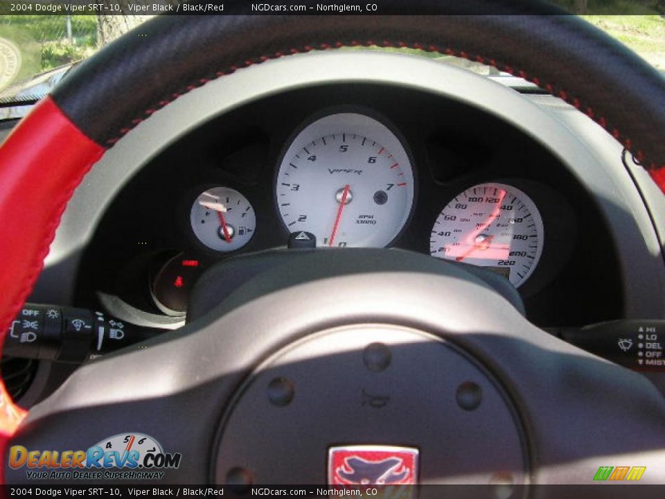 2004 Dodge Viper SRT-10 Viper Black / Black/Red Photo #25