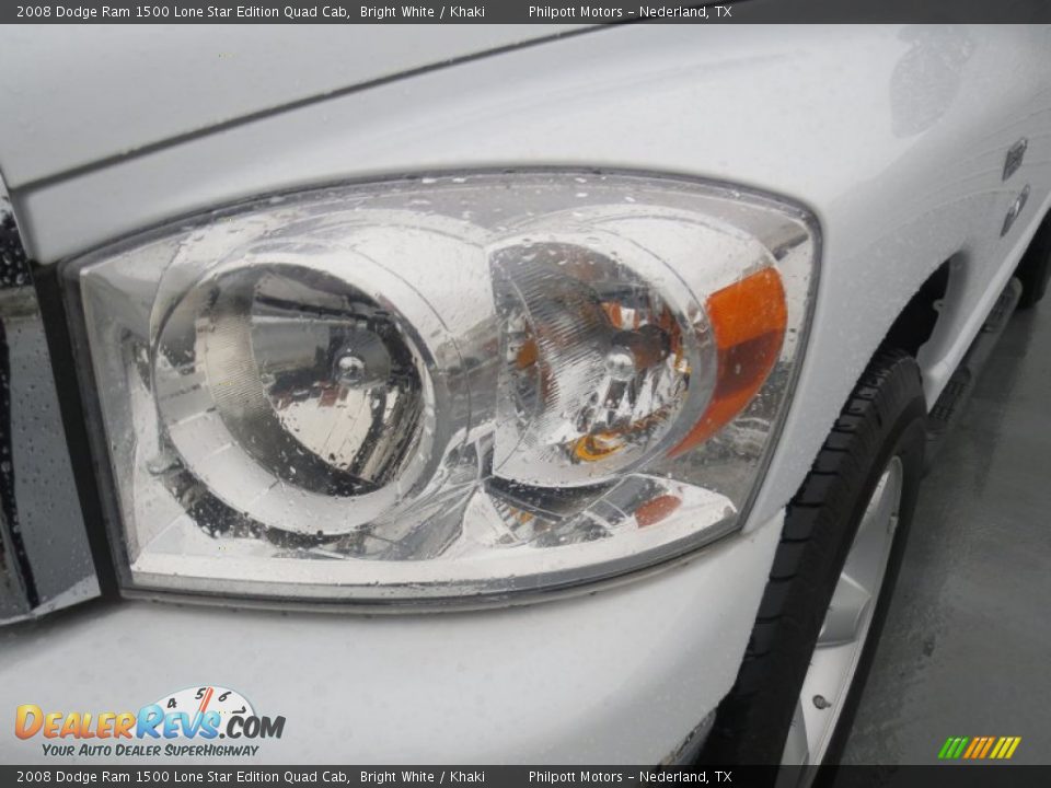 2008 Dodge Ram 1500 Lone Star Edition Quad Cab Bright White / Khaki Photo #8