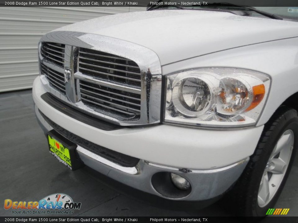 2008 Dodge Ram 1500 Lone Star Edition Quad Cab Bright White / Khaki Photo #9