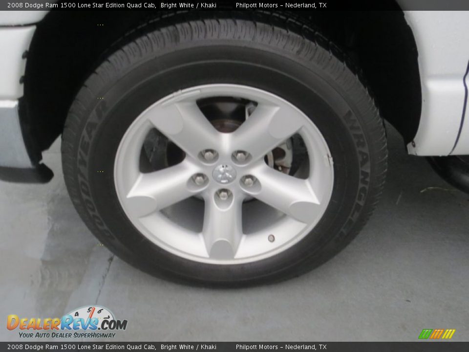 2008 Dodge Ram 1500 Lone Star Edition Quad Cab Bright White / Khaki Photo #10