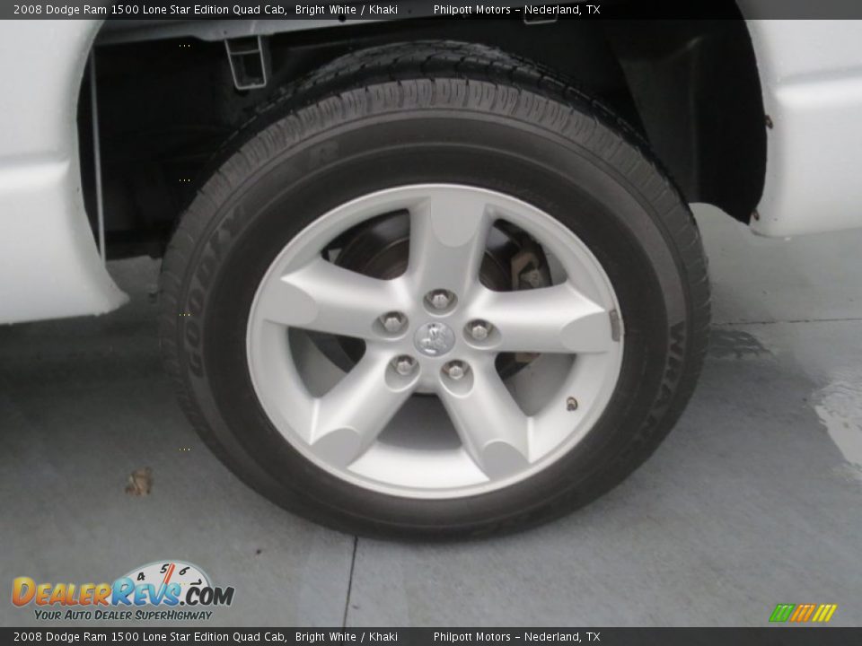 2008 Dodge Ram 1500 Lone Star Edition Quad Cab Bright White / Khaki Photo #11