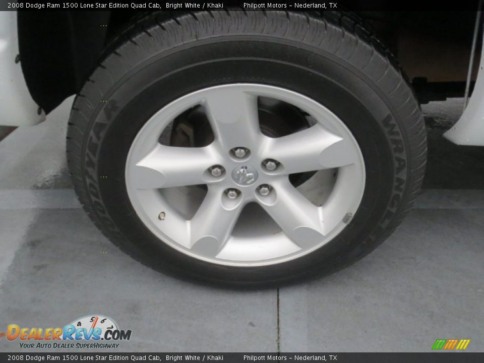 2008 Dodge Ram 1500 Lone Star Edition Quad Cab Bright White / Khaki Photo #12