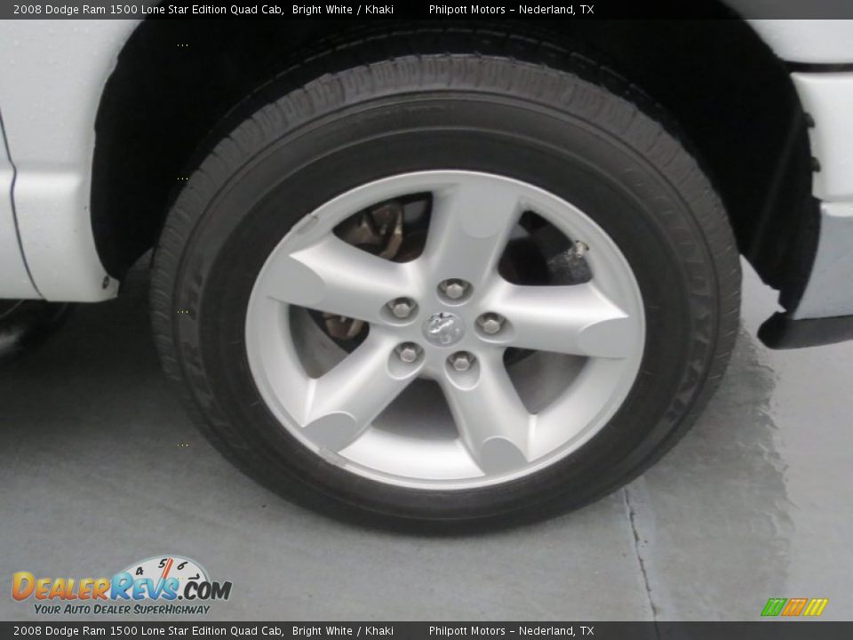 2008 Dodge Ram 1500 Lone Star Edition Quad Cab Bright White / Khaki Photo #13