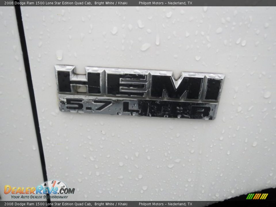 2008 Dodge Ram 1500 Lone Star Edition Quad Cab Bright White / Khaki Photo #14
