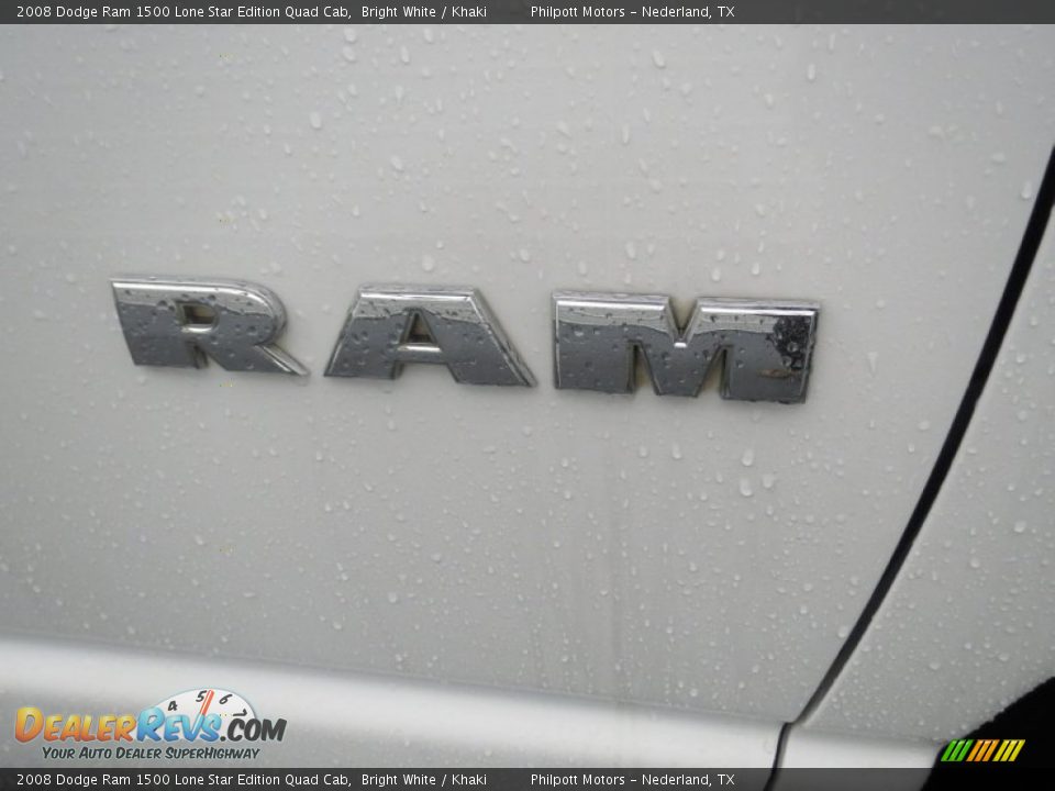 2008 Dodge Ram 1500 Lone Star Edition Quad Cab Bright White / Khaki Photo #15