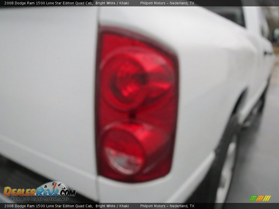 2008 Dodge Ram 1500 Lone Star Edition Quad Cab Bright White / Khaki Photo #17