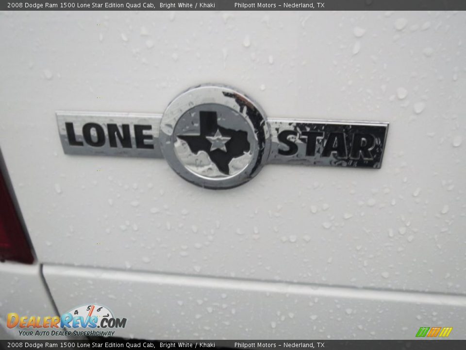 2008 Dodge Ram 1500 Lone Star Edition Quad Cab Bright White / Khaki Photo #18
