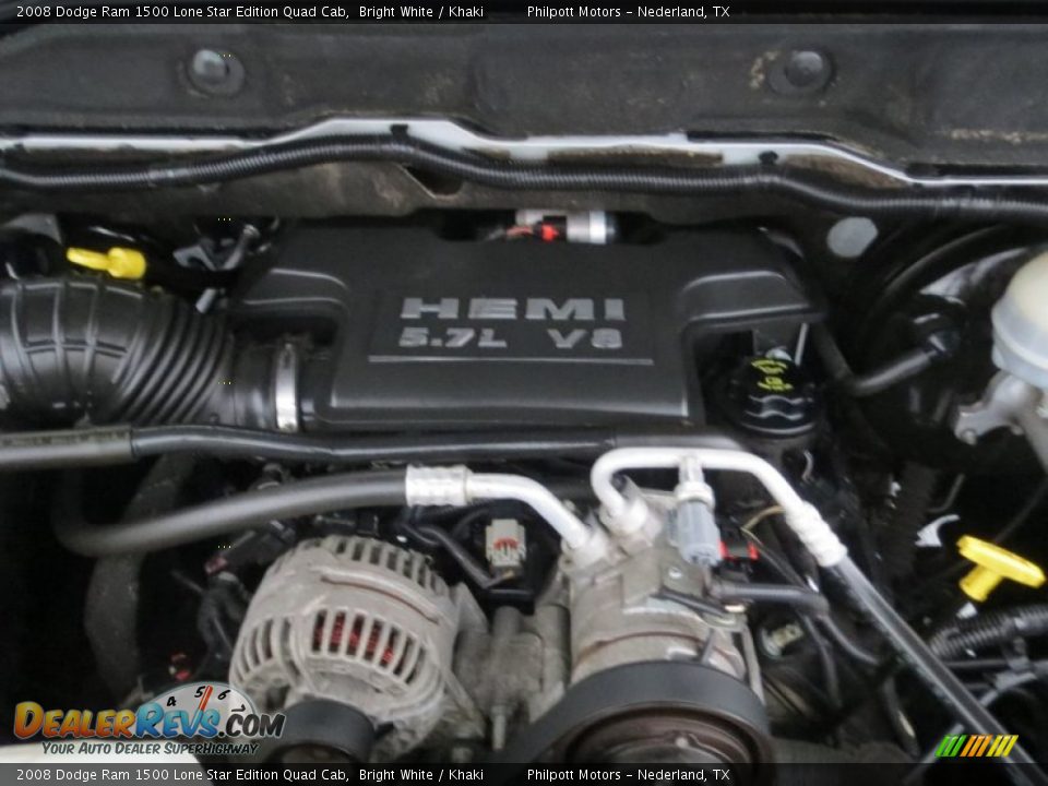 2008 Dodge Ram 1500 Lone Star Edition Quad Cab Bright White / Khaki Photo #20