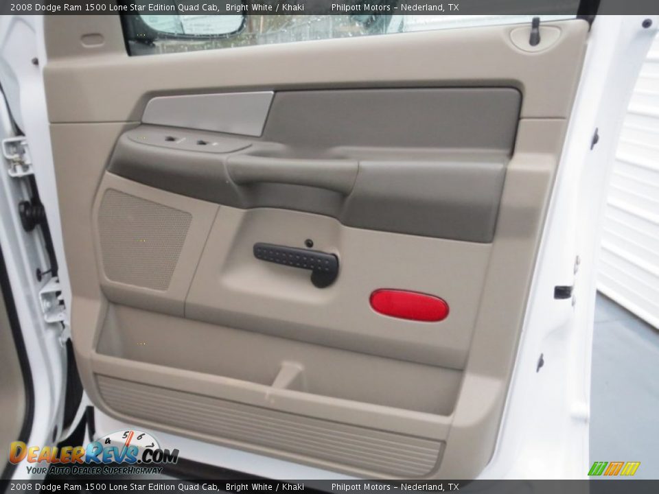 2008 Dodge Ram 1500 Lone Star Edition Quad Cab Bright White / Khaki Photo #21