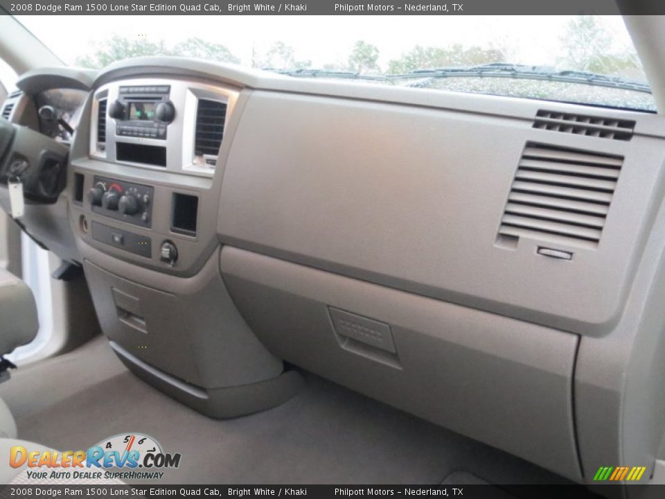 2008 Dodge Ram 1500 Lone Star Edition Quad Cab Bright White / Khaki Photo #22
