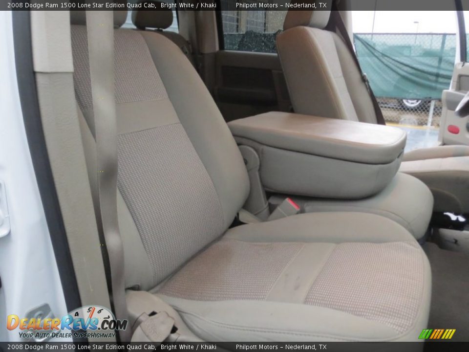 2008 Dodge Ram 1500 Lone Star Edition Quad Cab Bright White / Khaki Photo #23