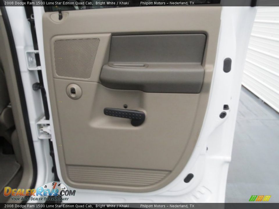 2008 Dodge Ram 1500 Lone Star Edition Quad Cab Bright White / Khaki Photo #24