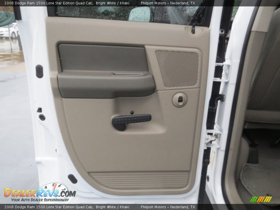 2008 Dodge Ram 1500 Lone Star Edition Quad Cab Bright White / Khaki Photo #27