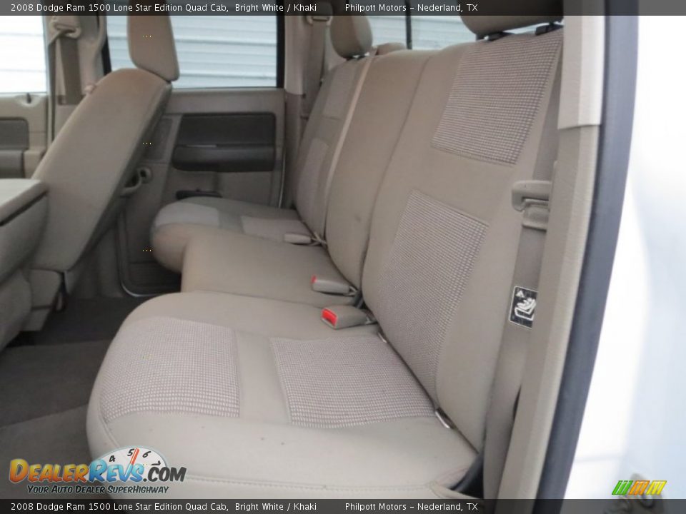 2008 Dodge Ram 1500 Lone Star Edition Quad Cab Bright White / Khaki Photo #28