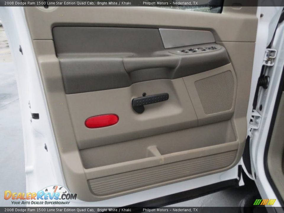 2008 Dodge Ram 1500 Lone Star Edition Quad Cab Bright White / Khaki Photo #29
