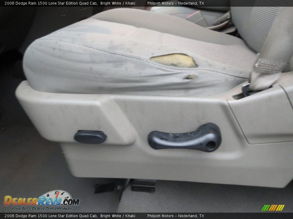 2008 Dodge Ram 1500 Lone Star Edition Quad Cab Bright White / Khaki Photo #32