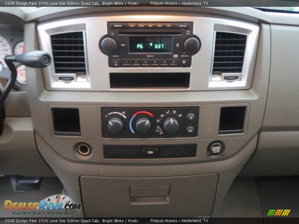 2008 Dodge Ram 1500 Lone Star Edition Quad Cab Bright White / Khaki Photo #34