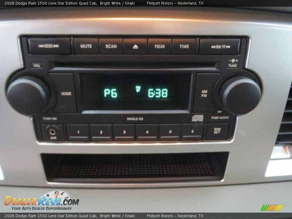 2008 Dodge Ram 1500 Lone Star Edition Quad Cab Bright White / Khaki Photo #35