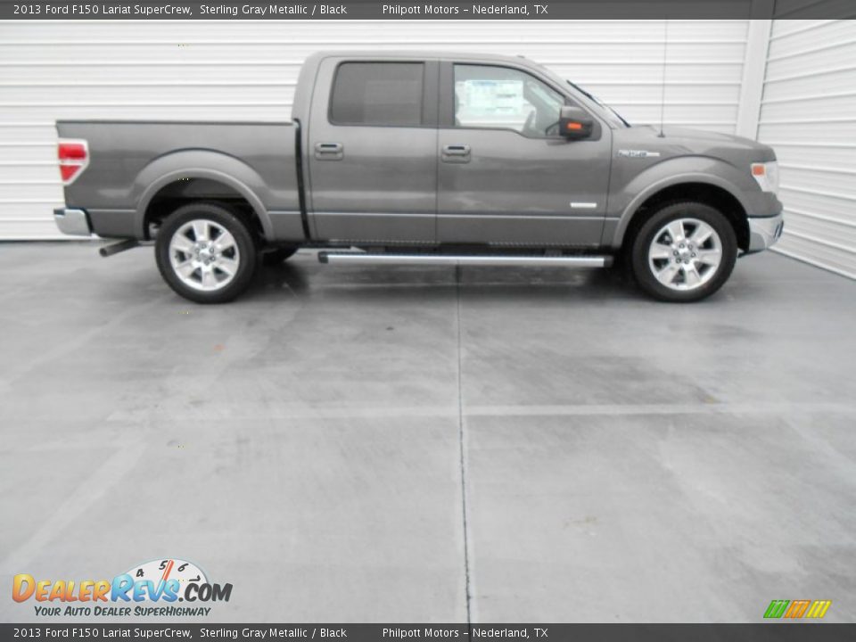 2013 Ford F150 Lariat SuperCrew Sterling Gray Metallic / Black Photo #2