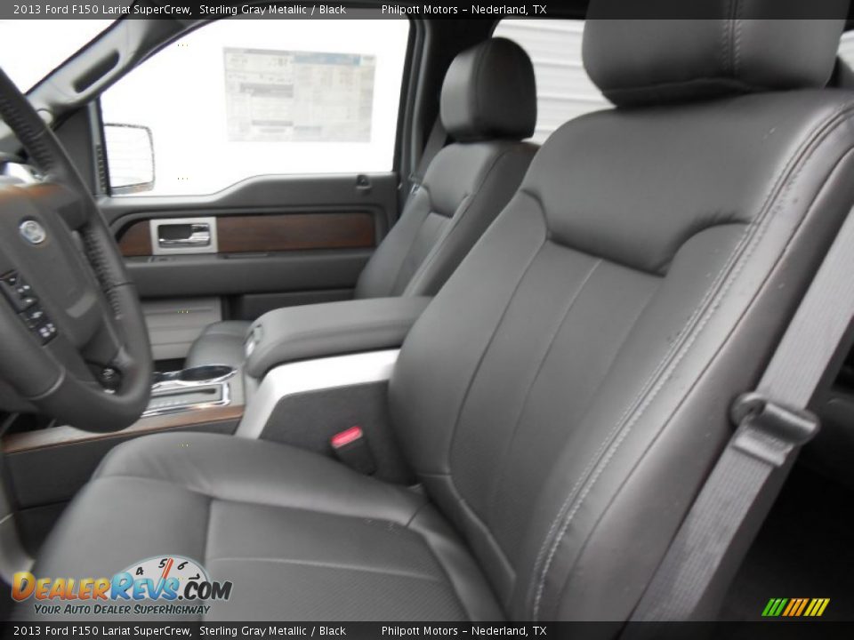 Black Interior - 2013 Ford F150 Lariat SuperCrew Photo #24