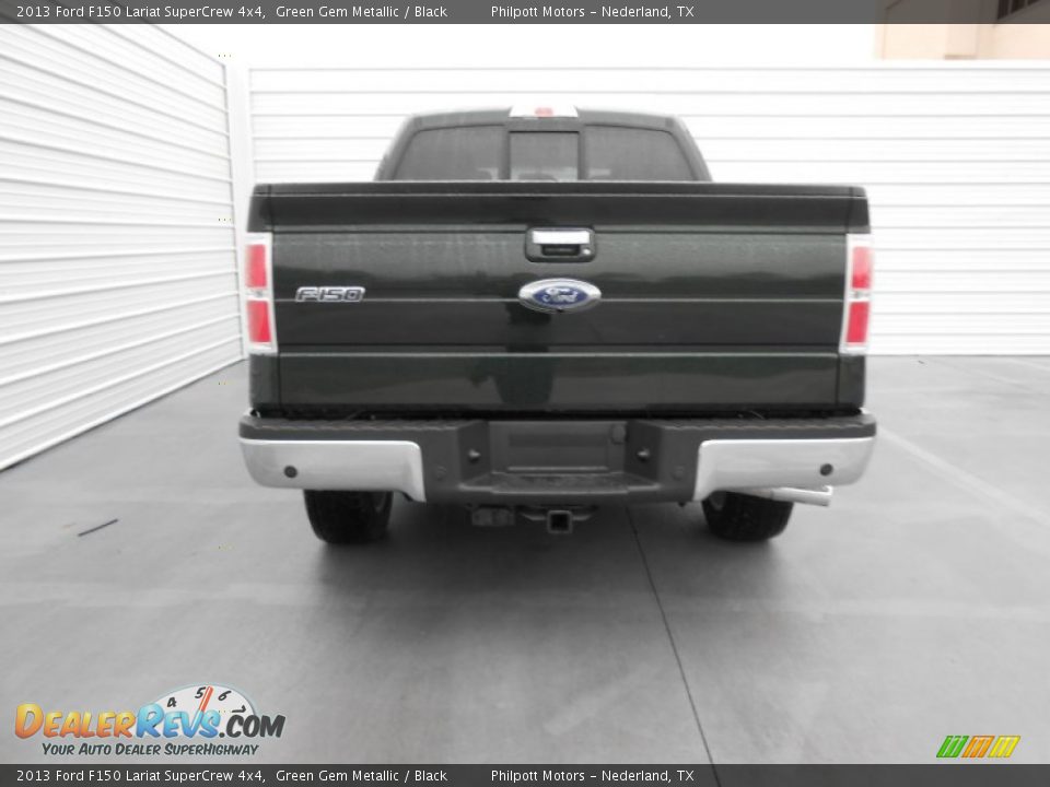2013 Ford F150 Lariat SuperCrew 4x4 Green Gem Metallic / Black Photo #4