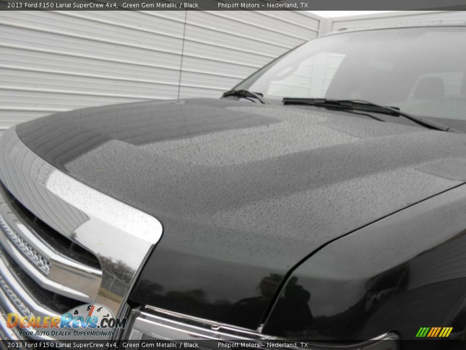 2013 Ford F150 Lariat SuperCrew 4x4 Green Gem Metallic / Black Photo #10