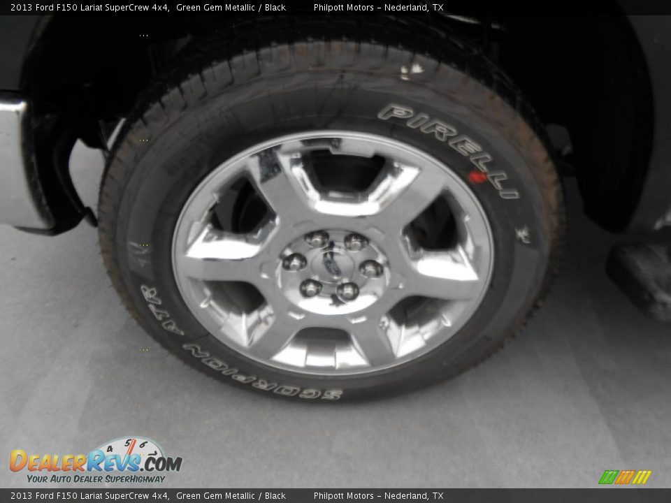 2013 Ford F150 Lariat SuperCrew 4x4 Green Gem Metallic / Black Photo #11