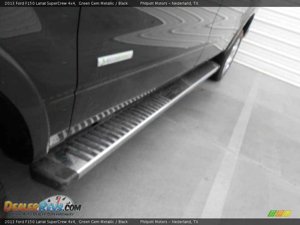 2013 Ford F150 Lariat SuperCrew 4x4 Green Gem Metallic / Black Photo #14