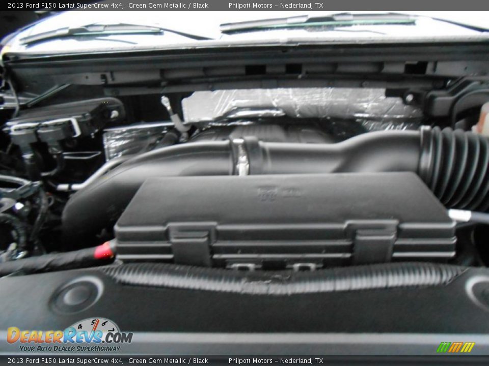 2013 Ford F150 Lariat SuperCrew 4x4 Green Gem Metallic / Black Photo #19
