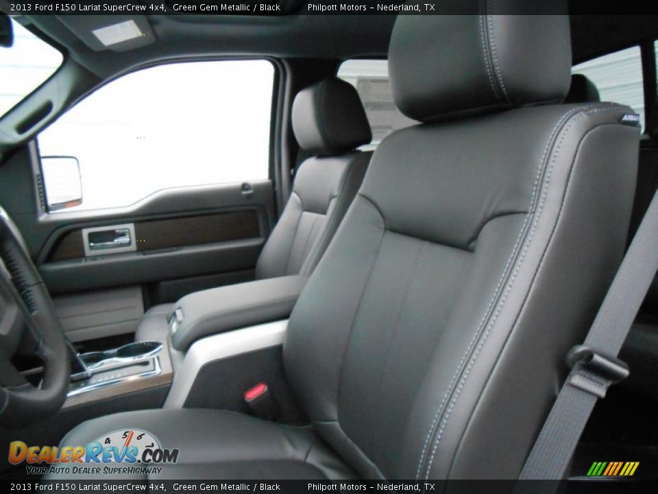 Black Interior - 2013 Ford F150 Lariat SuperCrew 4x4 Photo #23