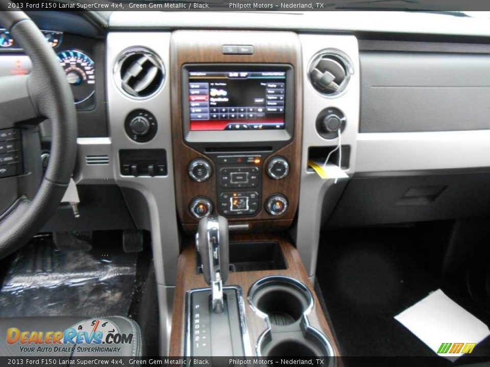 2013 Ford F150 Lariat SuperCrew 4x4 Green Gem Metallic / Black Photo #27