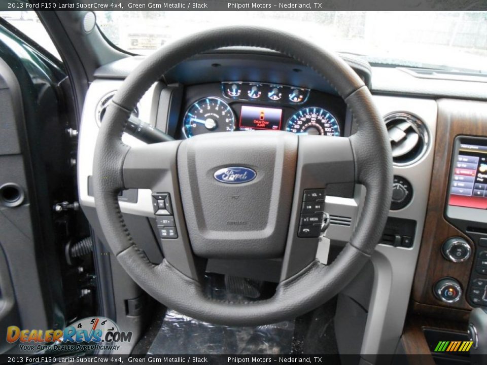 2013 Ford F150 Lariat SuperCrew 4x4 Steering Wheel Photo #31