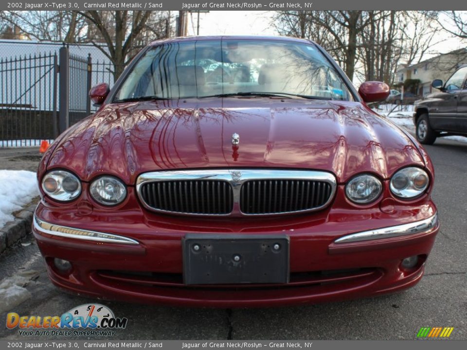 2002 Jaguar X-Type 3.0 Carnival Red Metallic / Sand Photo #2