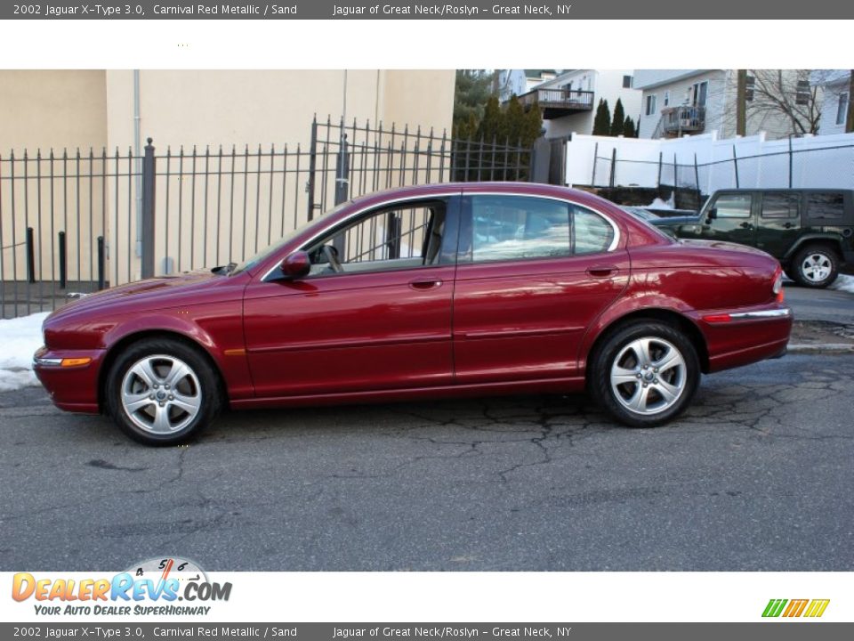 2002 Jaguar X-Type 3.0 Carnival Red Metallic / Sand Photo #3