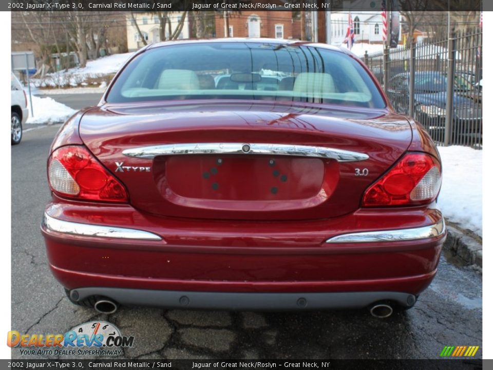 2002 Jaguar X-Type 3.0 Carnival Red Metallic / Sand Photo #5