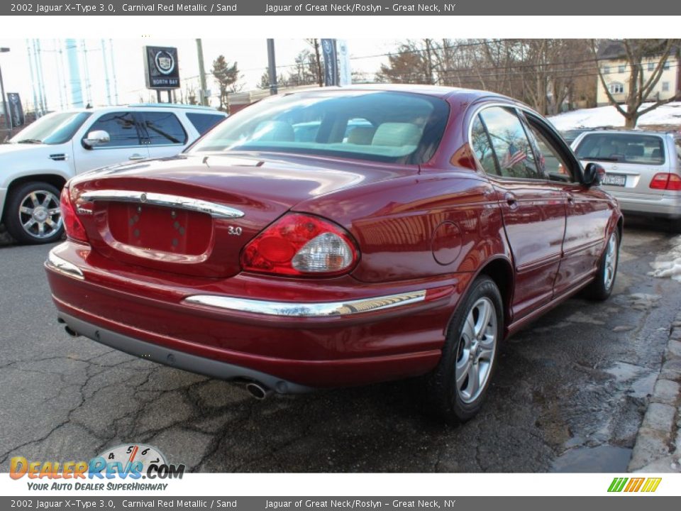 2002 Jaguar X-Type 3.0 Carnival Red Metallic / Sand Photo #6