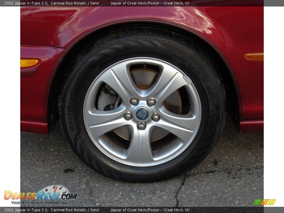 2002 Jaguar X-Type 3.0 Carnival Red Metallic / Sand Photo #8