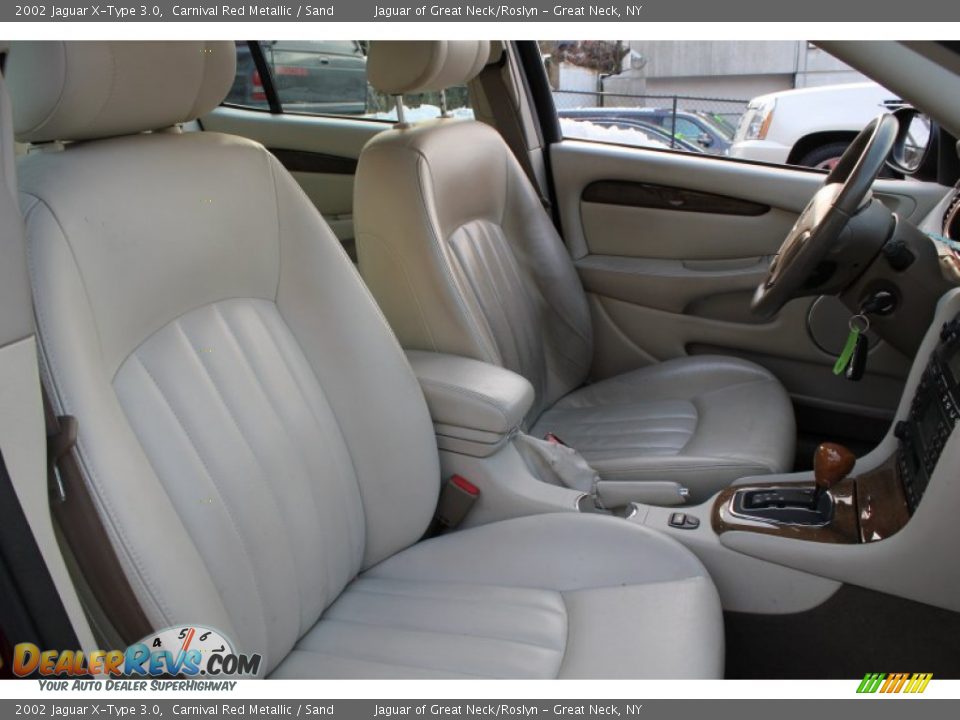 2002 Jaguar X-Type 3.0 Carnival Red Metallic / Sand Photo #10