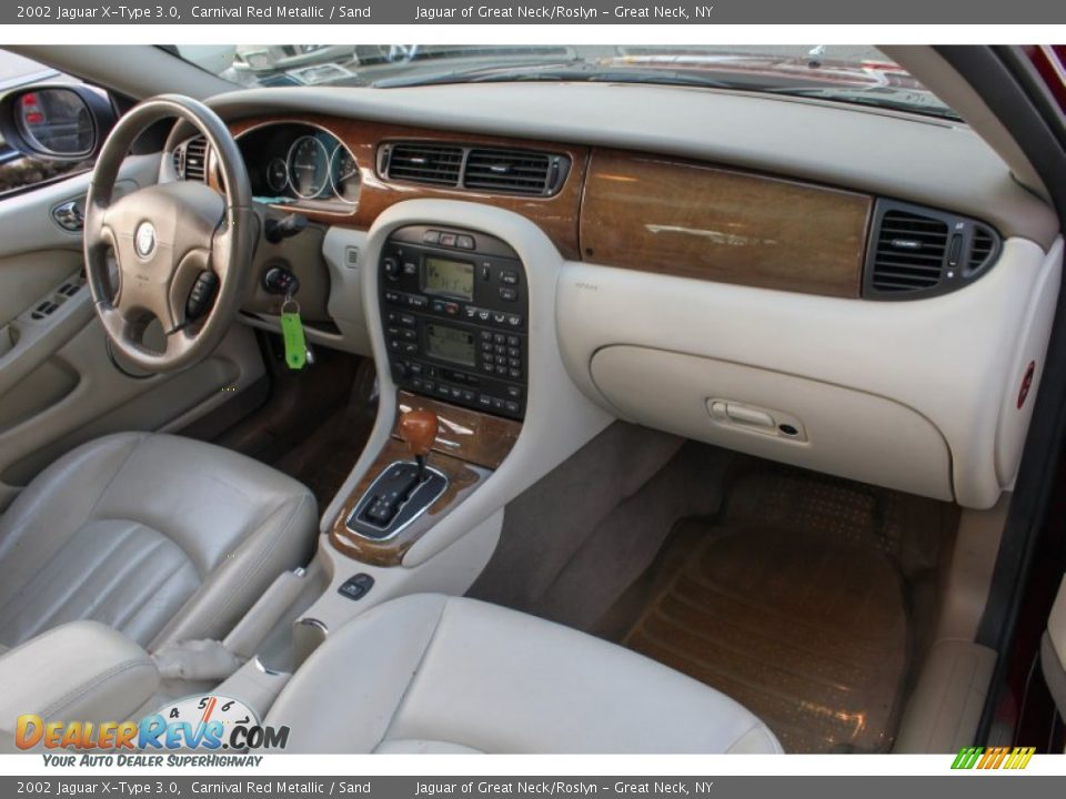 2002 Jaguar X-Type 3.0 Carnival Red Metallic / Sand Photo #11