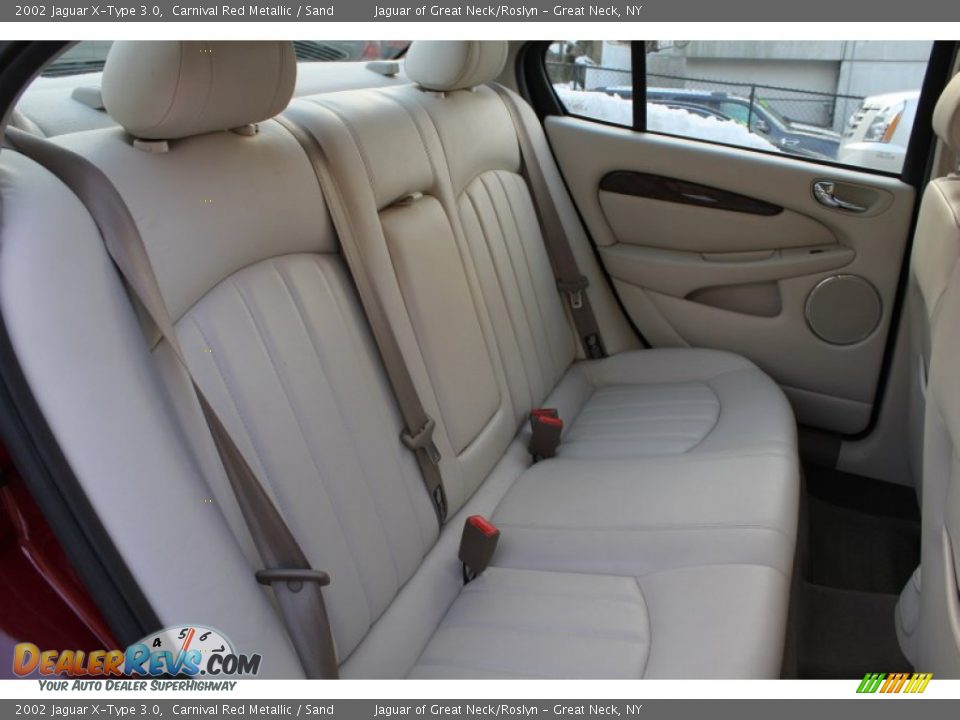 2002 Jaguar X-Type 3.0 Carnival Red Metallic / Sand Photo #13