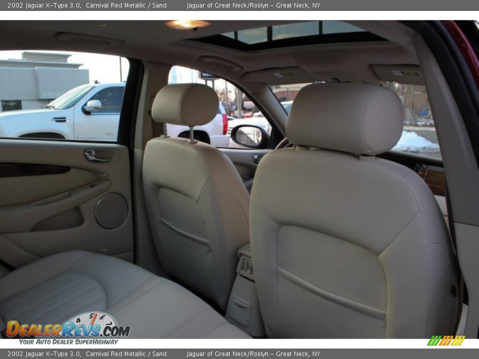 2002 Jaguar X-Type 3.0 Carnival Red Metallic / Sand Photo #14