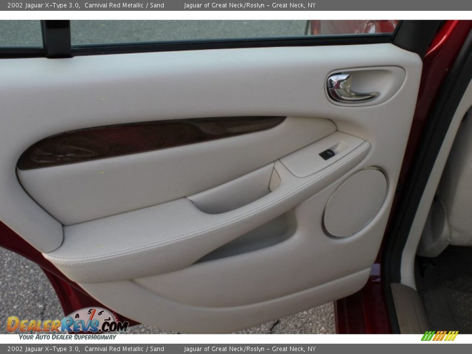 2002 Jaguar X-Type 3.0 Carnival Red Metallic / Sand Photo #15