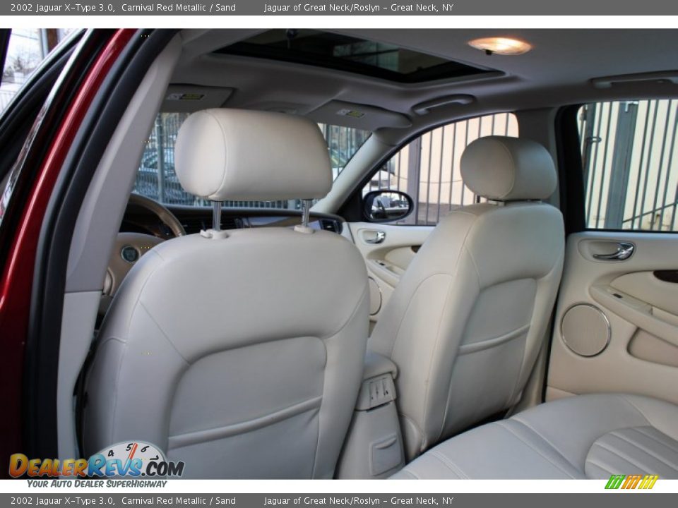 2002 Jaguar X-Type 3.0 Carnival Red Metallic / Sand Photo #17