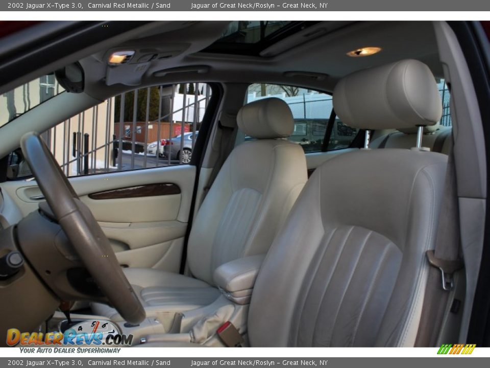 2002 Jaguar X-Type 3.0 Carnival Red Metallic / Sand Photo #19