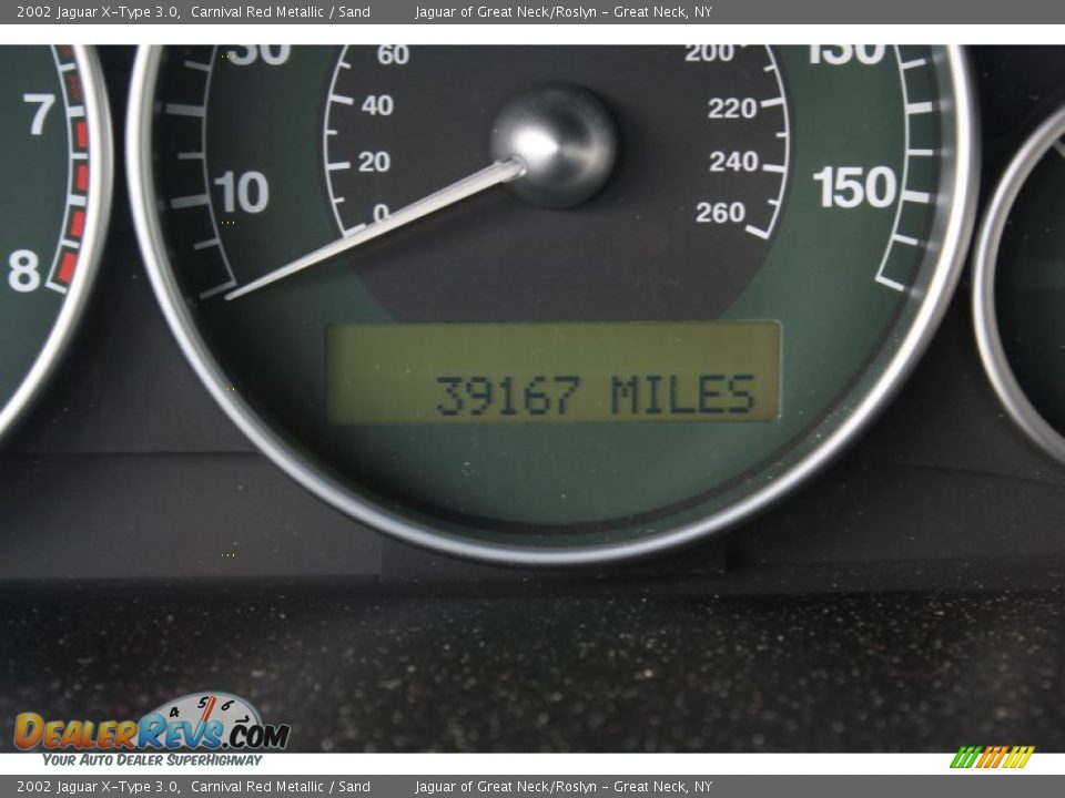 2002 Jaguar X-Type 3.0 Carnival Red Metallic / Sand Photo #22