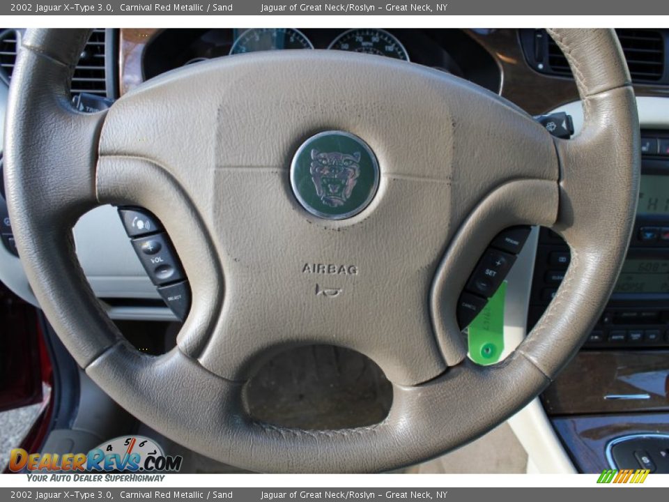 2002 Jaguar X-Type 3.0 Carnival Red Metallic / Sand Photo #23