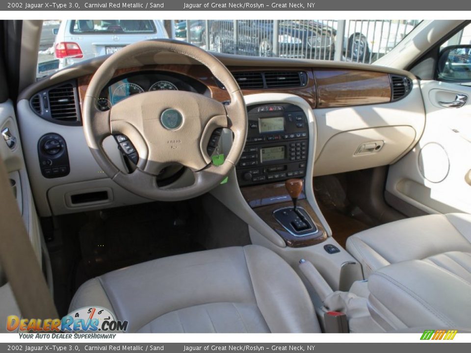 2002 Jaguar X-Type 3.0 Carnival Red Metallic / Sand Photo #24