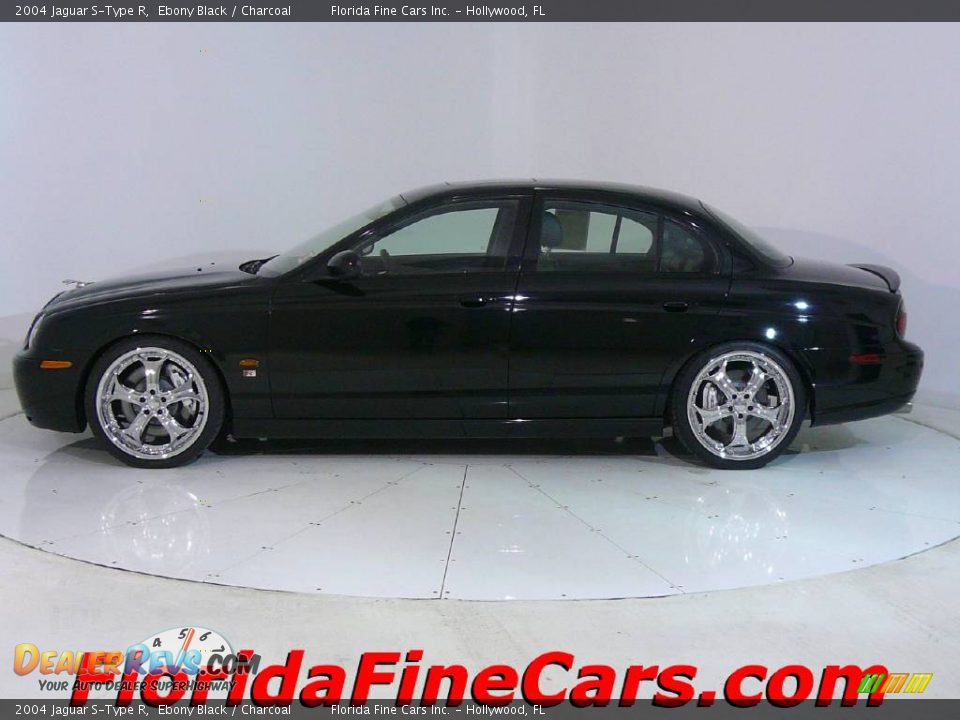 2004 Jaguar S-Type R Ebony Black / Charcoal Photo #3