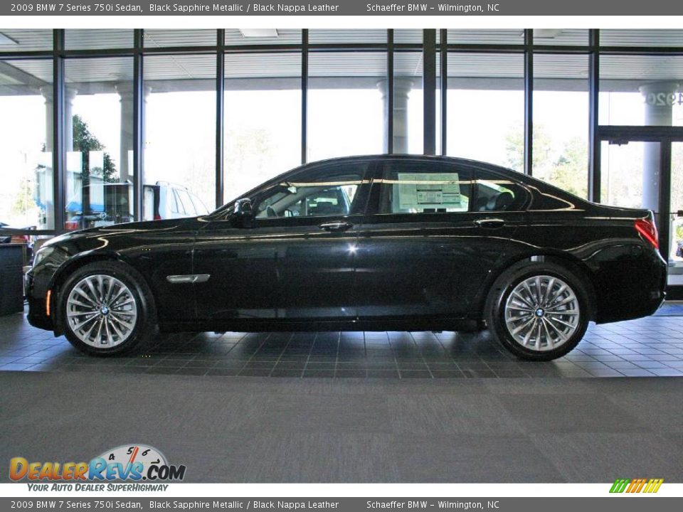 2009 BMW 7 Series 750i Sedan Black Sapphire Metallic / Black Nappa Leather Photo #2